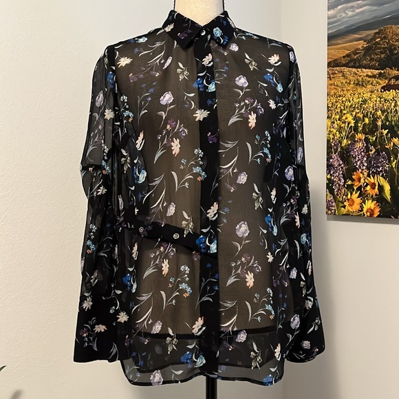 3.1 Phillip Lin Sheer Silk Blouse - Picture 2 of 16